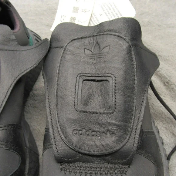 Adidas Futurepacer Shoes Mens 10 Core Black Carbon Green Leather‎ Sneakers NEW